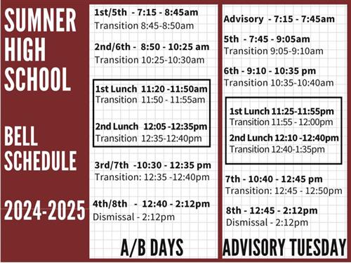 bell schedule